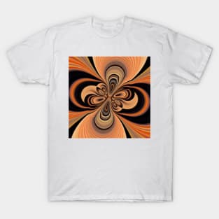 SCREAM abstract creative cyclone style design in orange gold T-Shirt